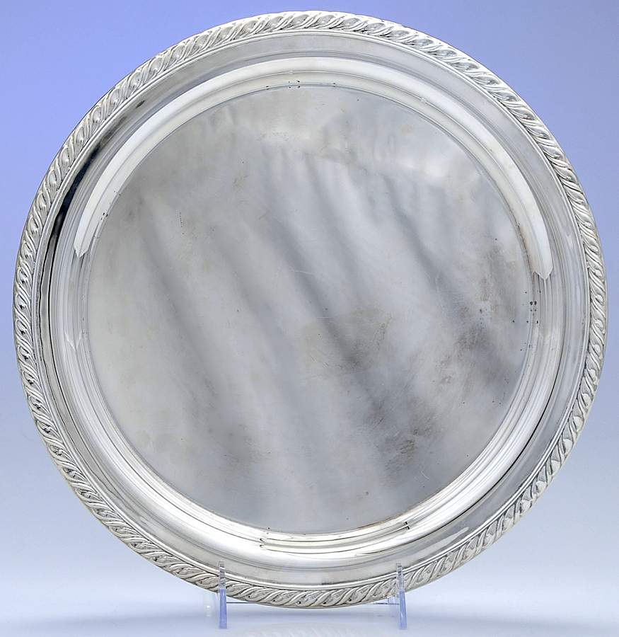 Maybrook (Silverplate Hollowware) 12" Round Tray by Oneida Silver-1