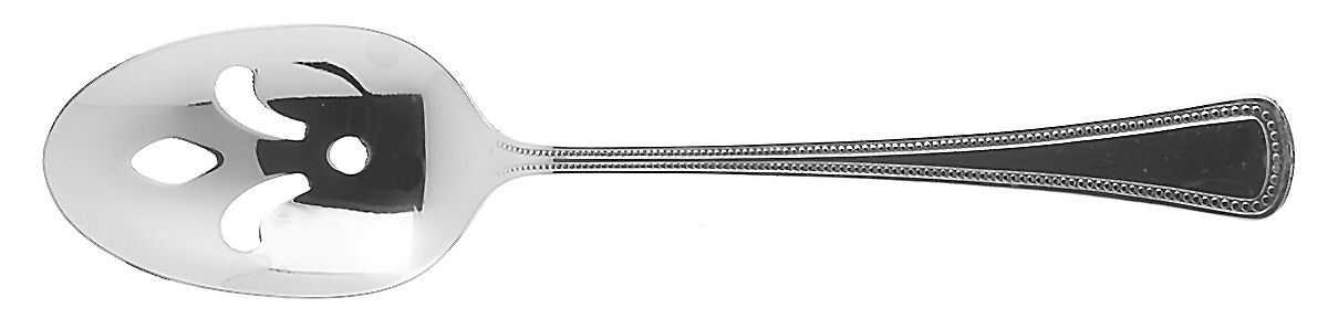 Golden Needlepoint-Beadedartistry Pierced Tablespoon (Serving Spoon) by Oneida Silver-1