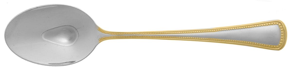 Golden Needlepoint-Beadedartistry Place/Oval Soup Spoon by Oneida Silver-1