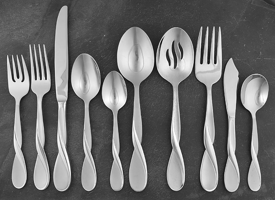 Satin Aquarius (Stainless) 45 Piece Starter Set by Oneida Silver-1