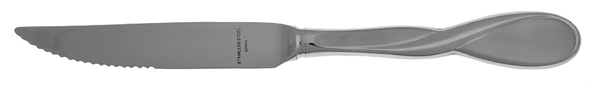 Satin Aquarius (Stainless) Steak Knife Individual Hollow, Serrate HC by Oneida Silver-1