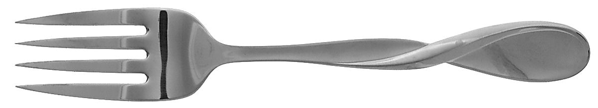 Satin Aquarius (Stainless) Medium Solid Cold Meat Serving Fork by Oneida Silver-1