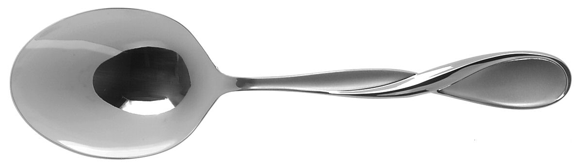 Satin Aquarius (Stainless) Solid Salad Serving Spoon by Oneida Silver-1