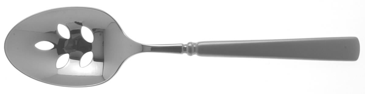 Satin Easton (Stainless) Pierced Tablespoon (Serving Spoon) by Oneida Silver-1