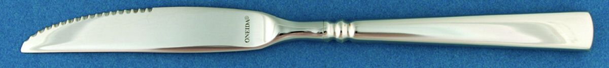 Satin Easton (Stainless) Individual Steak Knife Hollow Handle Serrate Blade by Oneida Silver-1