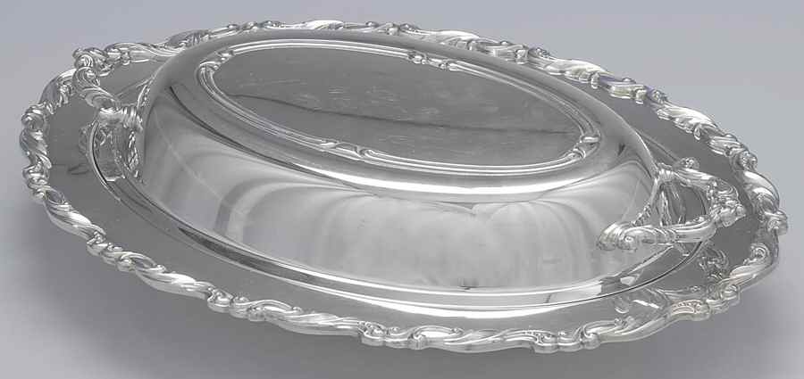 Sea Crest (Silverplate, Hollowware) Double Vegetable Bowl by Oneida Silver-1