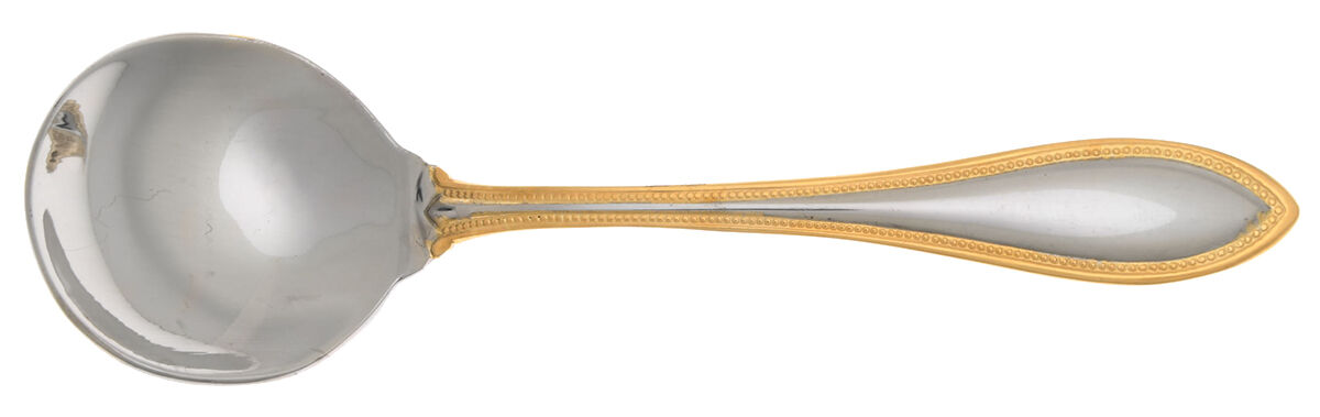 Golden Arbor (Stainless, Gold Accent) Spoon-Soup/Round Bowl (B) HC by Oneida Silver-1