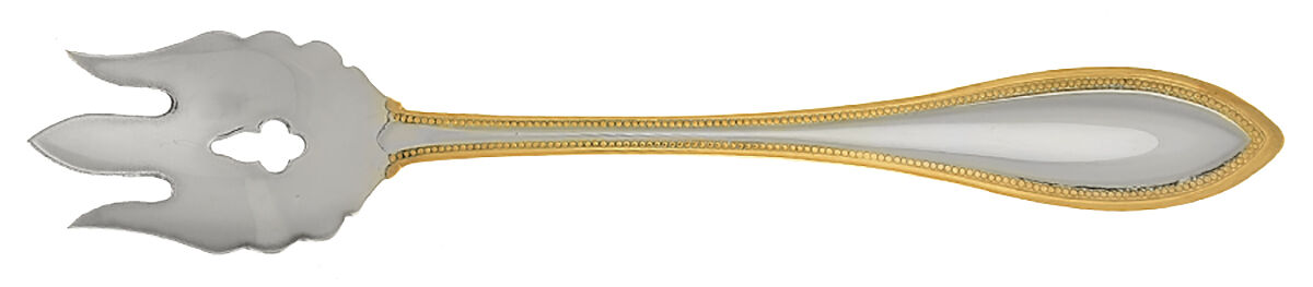 Golden Arbor (Stainless, Gold Accent) Vegetable Serving Fork Solid  HC by Oneida Silver-1