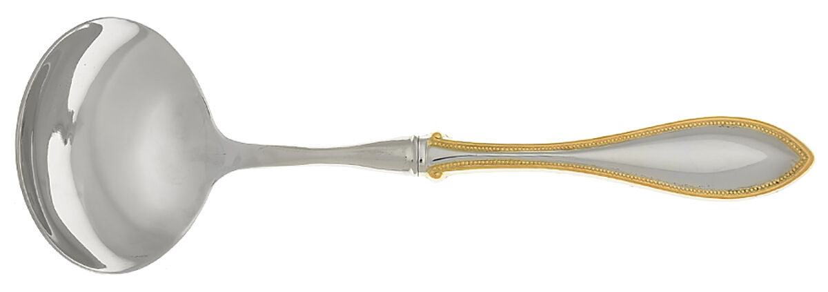 Golden Arbor (Stainless, Gold Accent) Gravy Ladle with No Spout Stainless Bowl HC by Oneida Silver-1