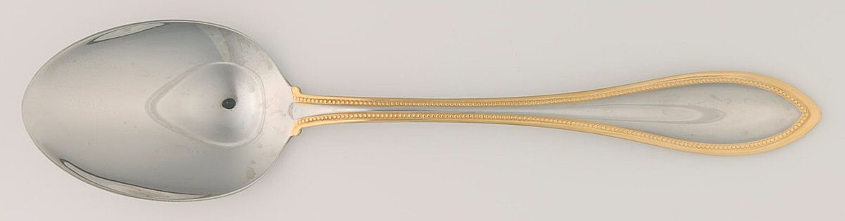 Golden Arbor (Stainless, Gold Accent) Tablespoon (Serving Spoon) by Oneida Silver-1