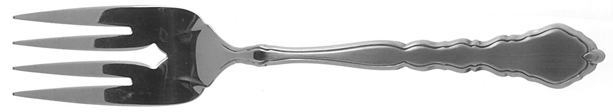 Royal Chippendale (Stainless) Medium Solid Cold Meat Serving Fork by Oneida Silver-1