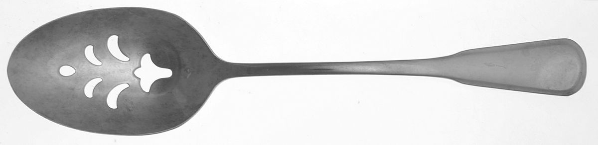 Yorktowne (Stainless) Pierced Tablespoon (Serving Spoon) by Oneida Silver-1