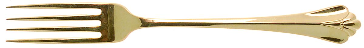 Golden Royal Flute (Gold Electroplate) Fork by Oneida Silver-1