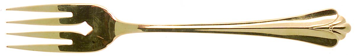 Golden Royal Flute (Gold Electroplate) Individual Salad Fork by Oneida Silver-1
