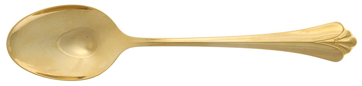 Golden Royal Flute (Gold Electroplate) Place/Oval Soup Spoon by Oneida Silver-1