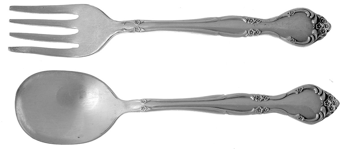 Affection (Silverplate, 1960) 2 Pc Baby Set (BF, BS) by Oneida Silver-1