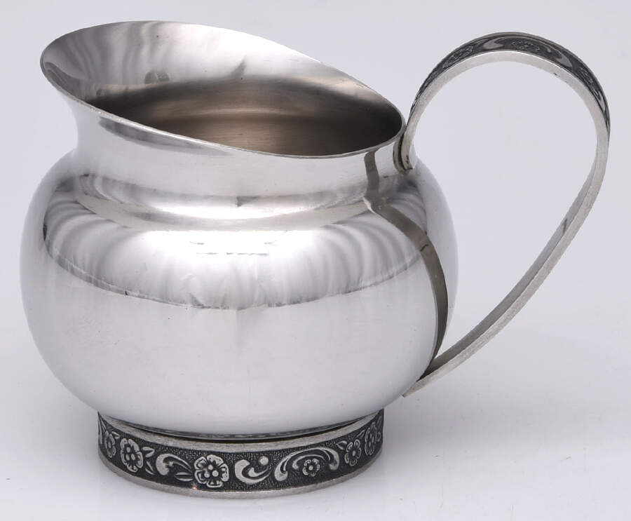 Mediterranea (Stainless, Hollowware) Creamer by Oneida Silver-1