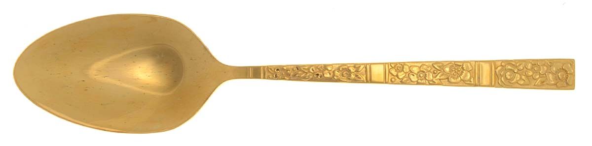 Golden Venetian Garden (Gold Electroplate) Tablespoon (Serving Spoon) by Oneida Silver-1