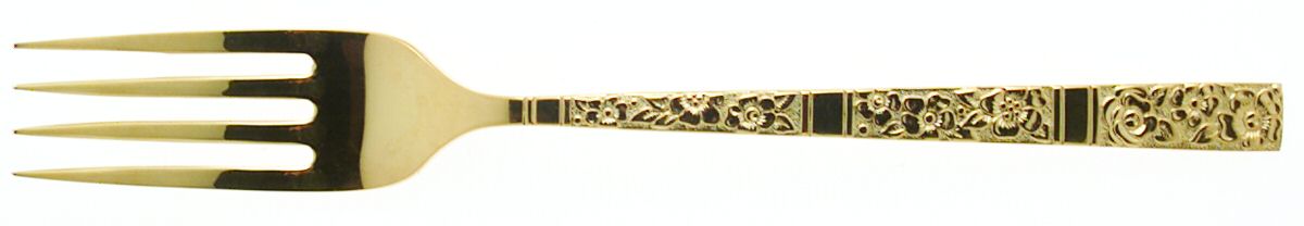 Golden Venetian Garden (Gold Electroplate) Fork by Oneida Silver-1
