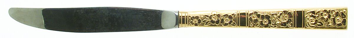 Golden Venetian Garden (Gold Electroplate) Modern Hollow Knife by Oneida Silver-1