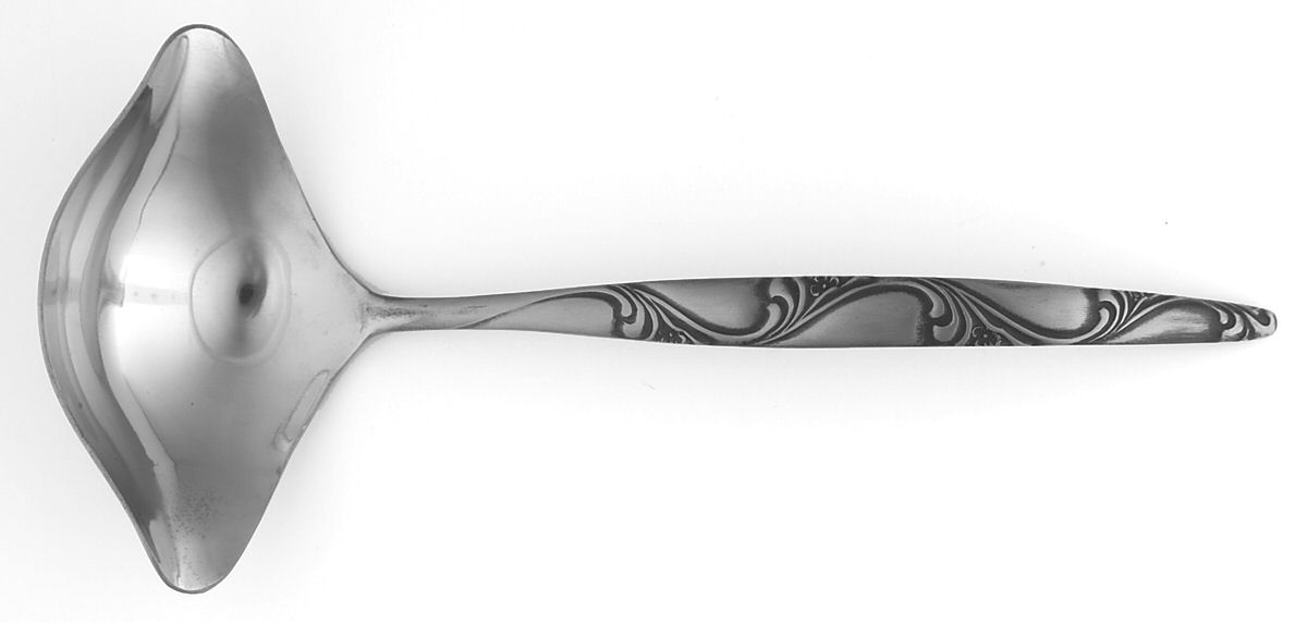 Ladies Fingers (Stainless) Solid Gravy Ladle by Orleans-1