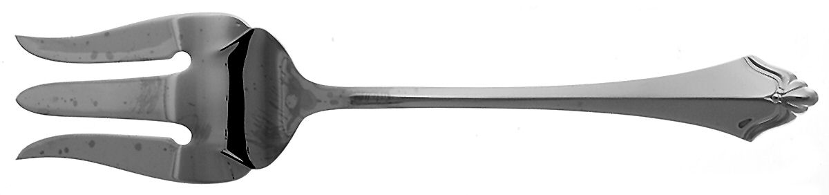 Belcourt (Silverplate, 1989) Medium Solid Cold Meat Serving Fork by Oneida Silver-1