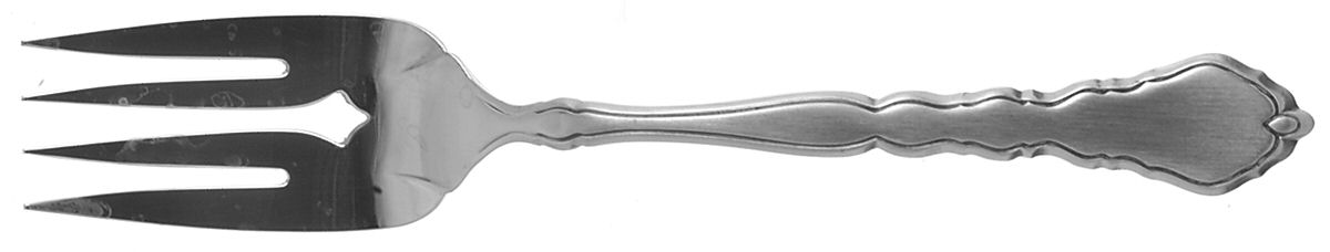 Satinique (Stainless, Canada) Medium Solid Cold Meat Serving Fork by Oneida Silver-1