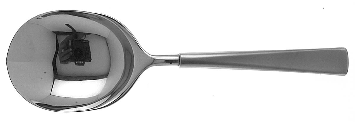 Satin Saxon (Stainless) Solid Smooth Casserole Spoon by Oneida Silver-1