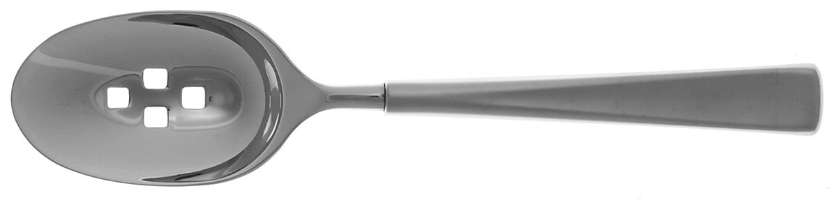 Satin Saxon (Stainless) Pierced Tablespoon (Serving Spoon) by Oneida Silver-1