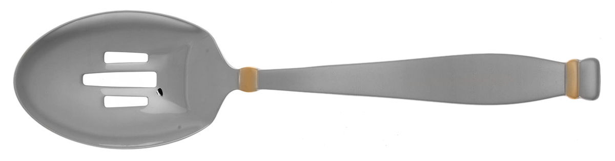Satin Golden Kensington (Stainless) Pierced Tablespoon (Serving Spoon) by Oneida Silver-1