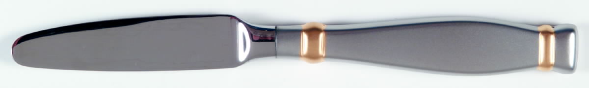 Satin Golden Kensington (Stainless) Hollow Handle Master Butter Knife by Oneida Silver-1