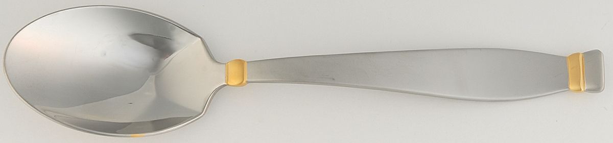 Satin Golden Kensington (Stainless) Place/Oval Soup Spoon by Oneida Silver-1