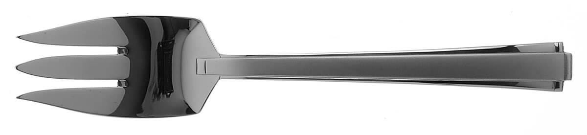 Satin Etage (Stainless) Medium Solid Cold Meat Serving Fork by Oneida Silver-1