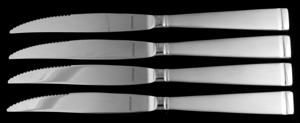 Frost (Stainless) Individual Steak Knive - Set of 4 by Oneida Silver-1