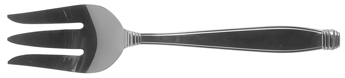 Spiro (Stainless) Medium Solid Cold Meat Serving Fork by Oneida Silver-1