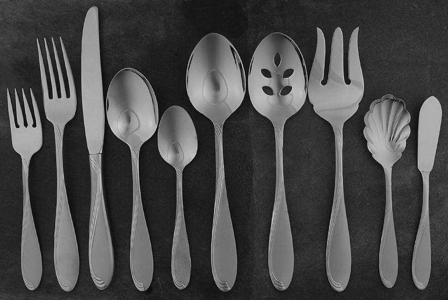 Satin Camber (Stainless) 45 Piece Starter Set by Oneida Silver-1