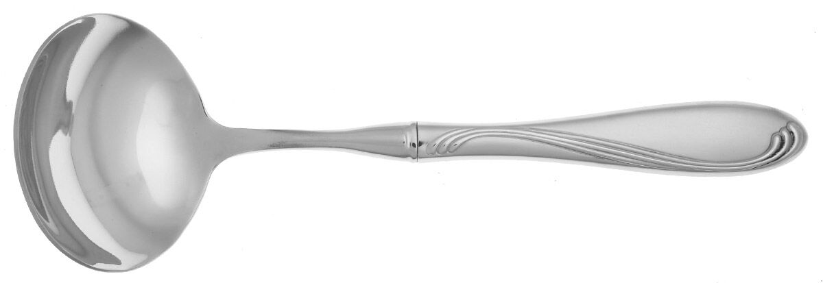 Satin Camber (Stainless) Gravy Ladle with No Spout Stainless Bowl HC by Oneida Silver-1