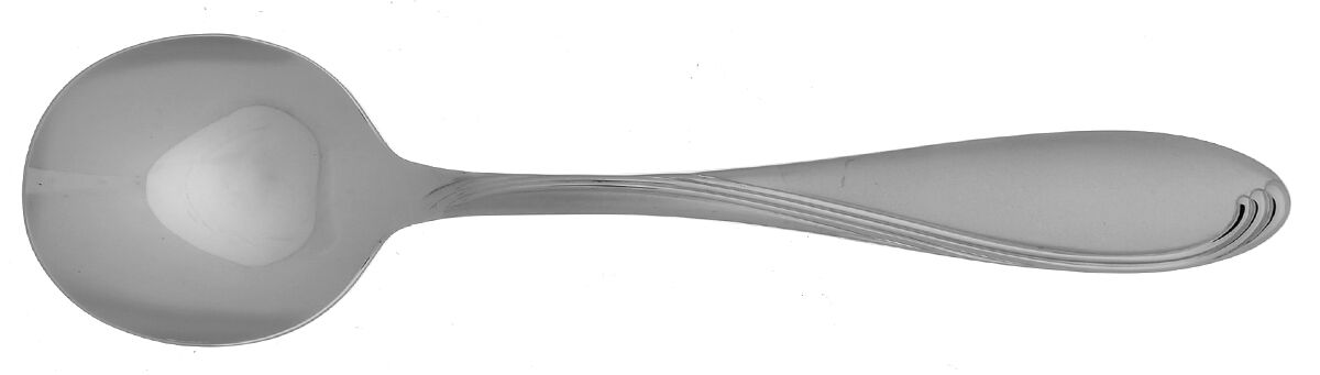 Satin Camber (Stainless) Round Bowl Soup Spoon (Cream Soup) HC by Oneida Silver-1