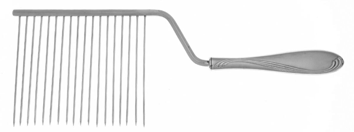 Satin Camber (Stainless) Cake Breaker with Silverplate Prongs HC by Oneida Silver-1
