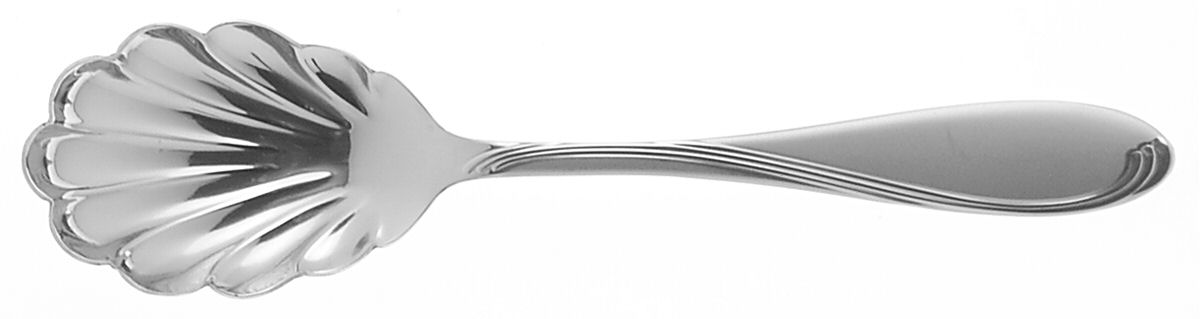 Satin Camber (Stainless) Sugar Shell Spoon by Oneida Silver-1