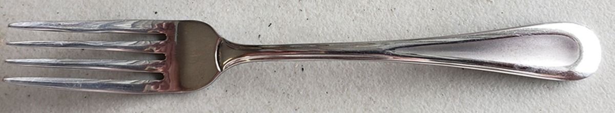 Satin Sand Dune (Stnl, Wide Frost Indent Center) Dessert Fork by Oneida Silver-1
