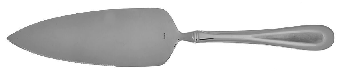 Satin Sand Dune (Stnl, Wide Frost Indent Center) Pie Server with Serrated Stainless Blade HC by Oneida Silver-1