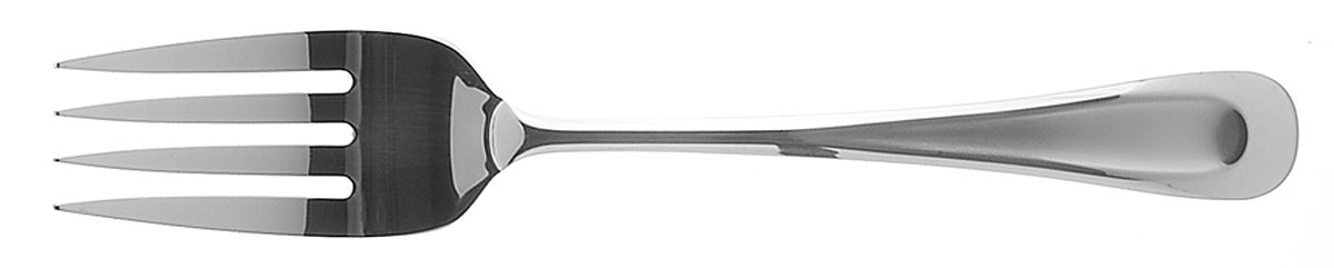 Satin Sand Dune (Stnl, Wide Frost Indent Center) Medium Solid Cold Meat Serving Fork by Oneida Silver-1