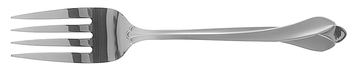 Satin Tribeca (Stainless) Medium Solid Cold Meat Serving Fork by Oneida Silver-1