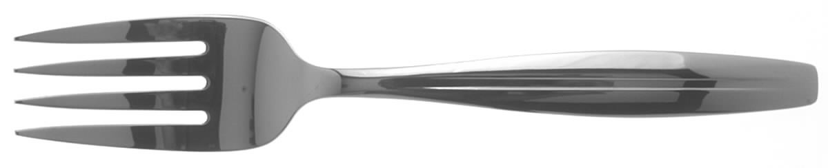 Arris Medium Solid Cold Meat Serving Fork by Oneida Silver-1