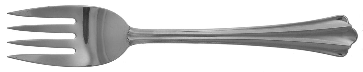 Madie (Stainless) Small Solid Cold Meat Serving Fork by Oneida Silver-1