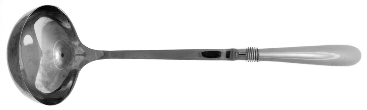 Raffia (Stainless) Solid Soup Ladle by Oneida Silver-1