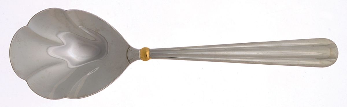 Golden Unity Solid Shell Casserole Spoon by Oneida Silver-1