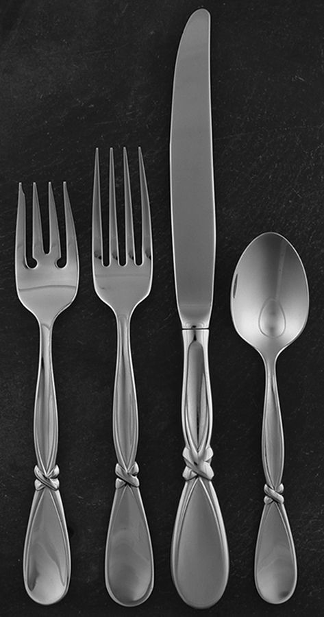 Knot (STAINLESS) 4 Piece Place Setting by Oneida Silver-1