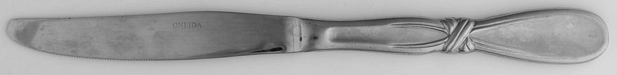 Knot (STAINLESS) Modern Solid Knife by Oneida Silver-1